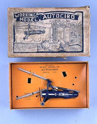 Autogiro, a working model of a civilian Cierva C.30,by W.Brittain English, c.1935 (lead alloy) od 