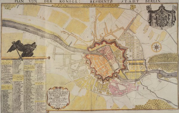 Berlin, town map / 1723 / Engraving od 