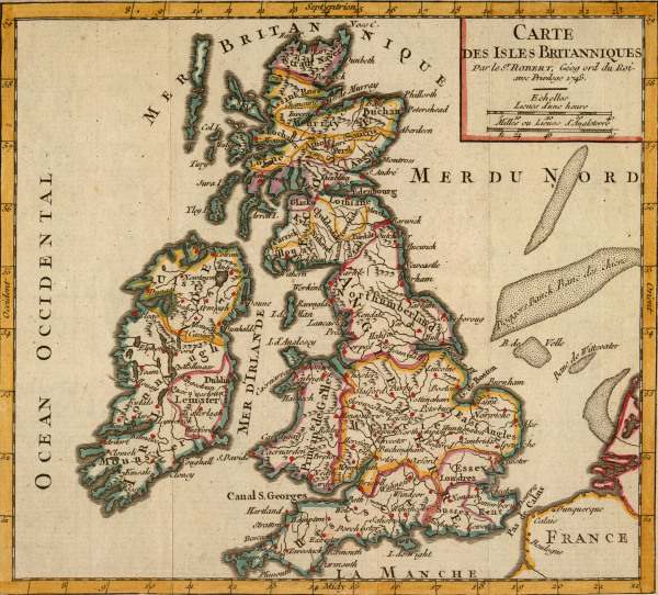 British Isles , Map 1748 od 
