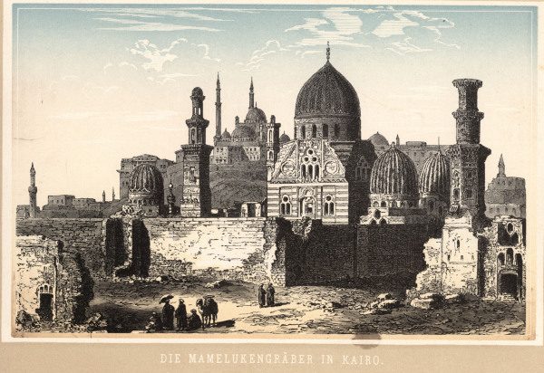 Cairo, Tombs of Mamelukes / Col.Woodcut od 