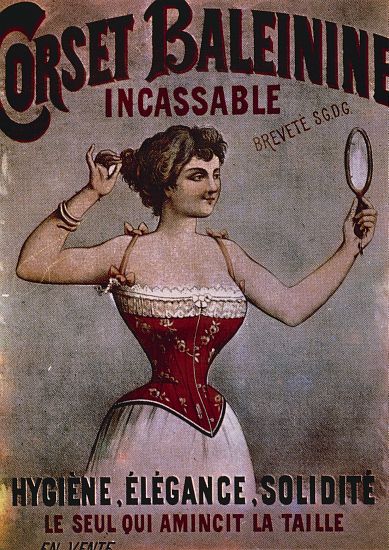 Corset Baleinine Incassable, advertisement for corsets, poster od 