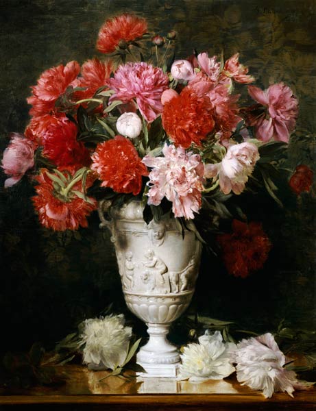 Peonies In A Vase On A Table od 