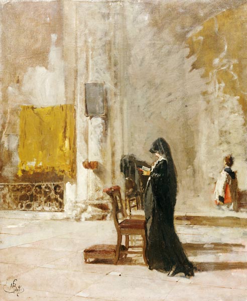 A Lady Praying In Church od 