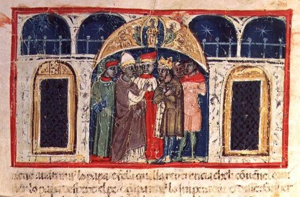 Codex Correr I 383 The Peace between Pope Alexander III (1159-81) and the Emperor Frederick Barbaros od 