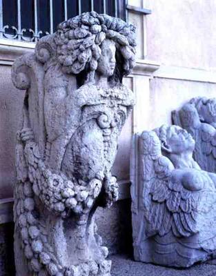 Corbels from the Palazzo la Corte (marble) od 