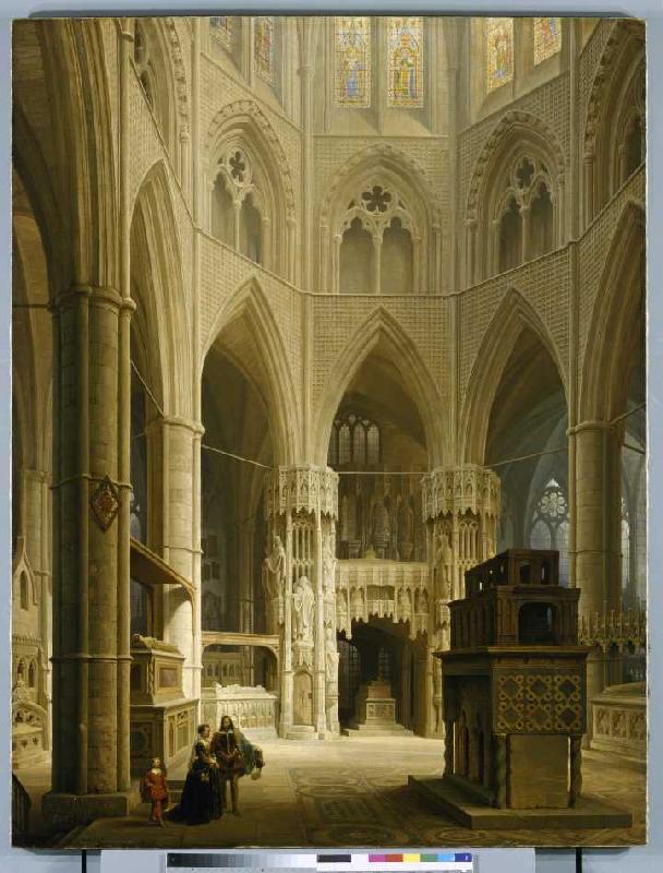 Der Chor der Westminster Abbey in London mit dem Grabmal Eduards des Bekenners od 