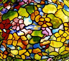 Detail Of A ''Nasturtium'' Leaded Glass And Bronze Table Lamp By Tiffany Studios, Circa 1910