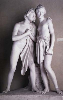 Daphnis and Chloe, sculpture by Ulisse Cambi (1807-95) (marble) od 