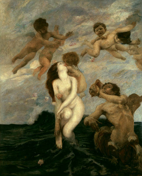 Tito, Ettore 1859-1941. ''La nascita di Venere'' (The Birth of Venus). Painting. Venice, Galleria In od 