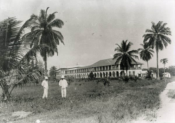 European hospital in Douala, Cameroon , c.1910 (b/w photo)  od 