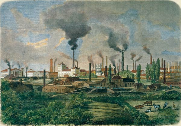 Krupp factories in Essen, Germnay, 1865. od 