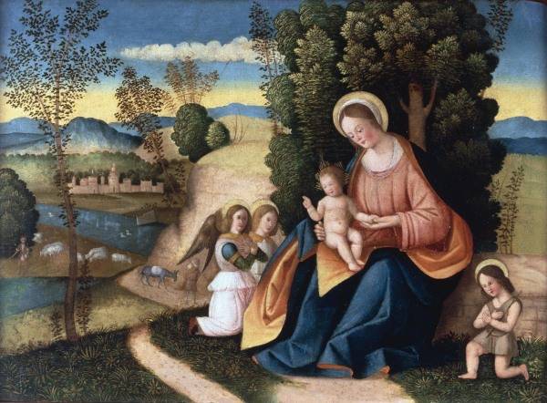 Francesco da Santacroce / Mary & Child od 