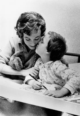 French Actress Micheline Presle with daughter Tonie Marshall