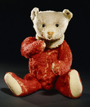 Gilbert -  A Rare Steiff Dolly Bear With A Red Mohair Body And A White Face od 