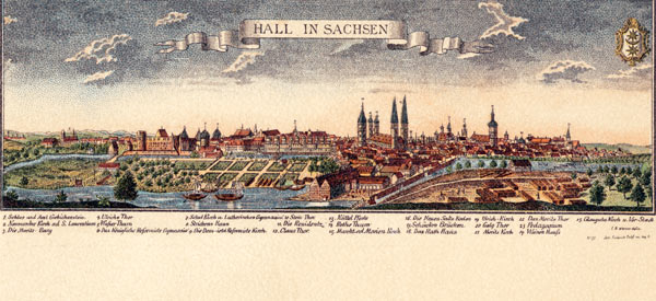Halle (Saale) / Ansicht um 1700/ Kupfst. od 