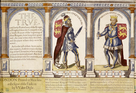 Hand Coloured Engraving Of William The Conqueror And William II Of England od 
