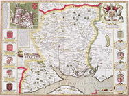 Hantshire, engraved by Jodocus Hondius (1563-1612) from John Speed's 'Theatre of the Empire of Great