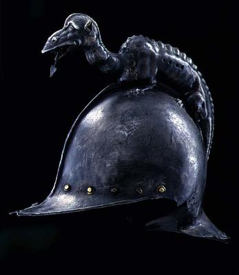 Helmet decorated with a dragon, Italian, c.1500 od 