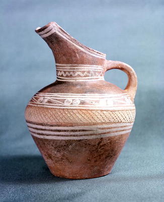 Jug from Knossos, Minoan, c.1700-1500 BC (painted and incised earthenware) od 
