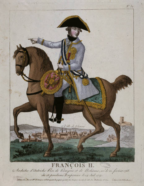 Kaiser Franz II / Equestrian Portrait od 