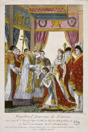 Coronation of Napoleon / Engraving