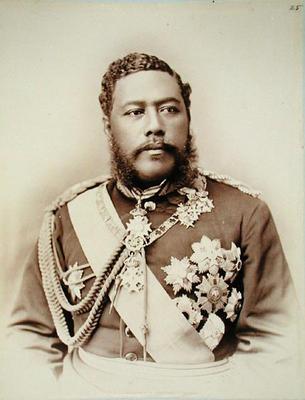 King Kalakaua (1836-91), late c19th (sepia photo) od 