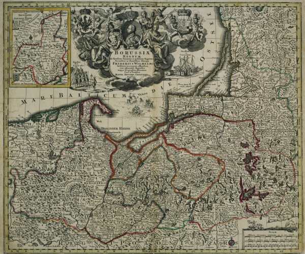 Landkarte von Preußen / um 1730 od 
