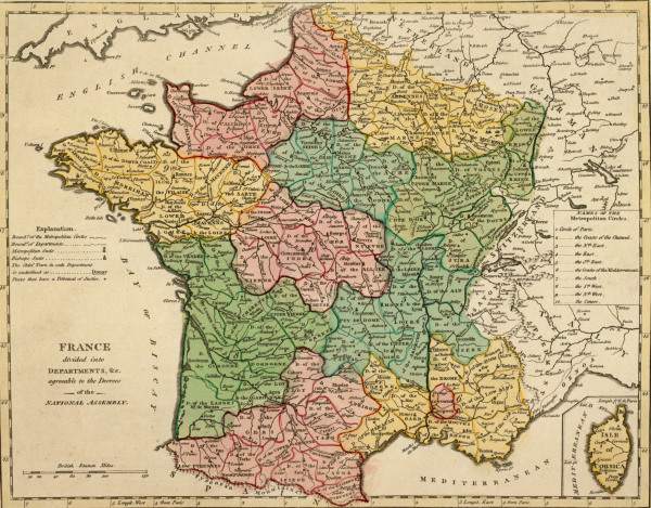 Map of France 1794 od 