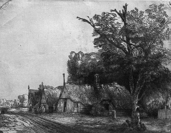Landscape with Three Cottages od 