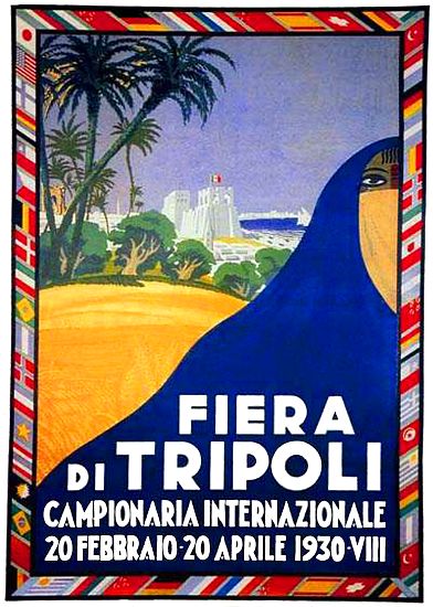Libya / Italy: Advertising poster for the Fiera de Tripoli od 