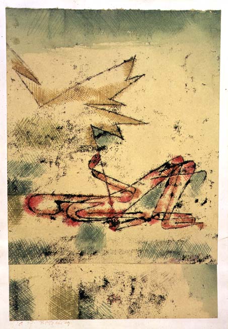 Lightning Stroke, 1920 (no 17) (oil transfer & w/c on paper on cardboard)  od 