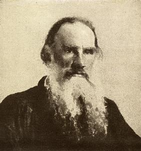 Lev Tolstoy (1828-1910) (b/w photo) 