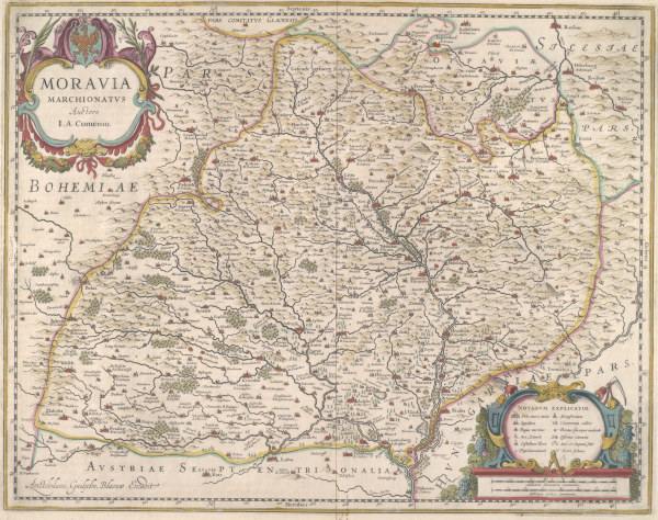 Mähren,Moravia Marchionatus,Landkarte od 