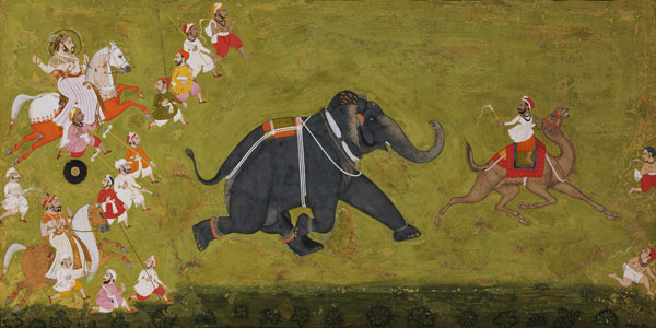 Maharaja Jagat Singh Pursuing An Escaped Elephant od 