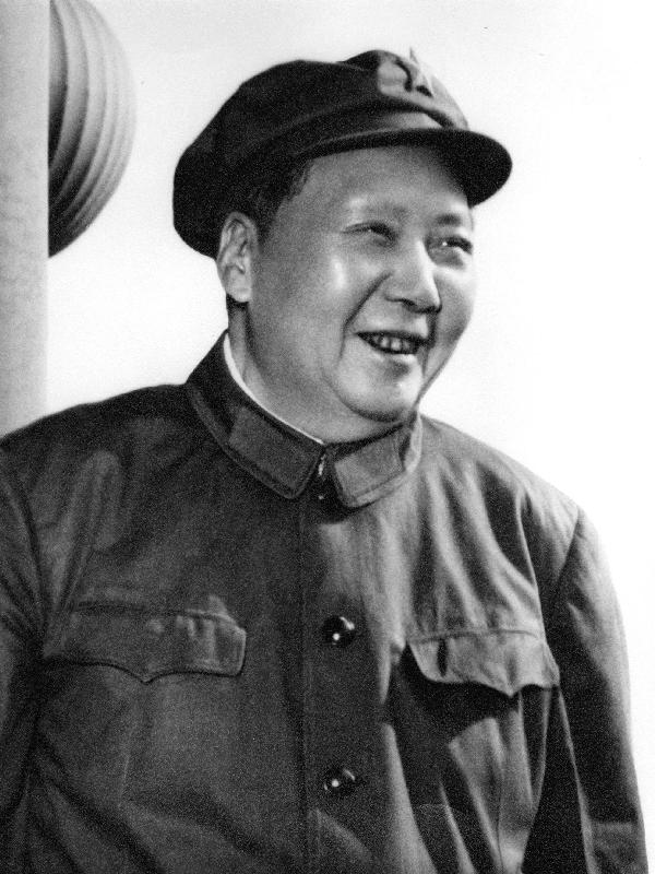 Mao Tse Toung chinese President here during review of army of The Great Proletarian Cultural Revolut od 