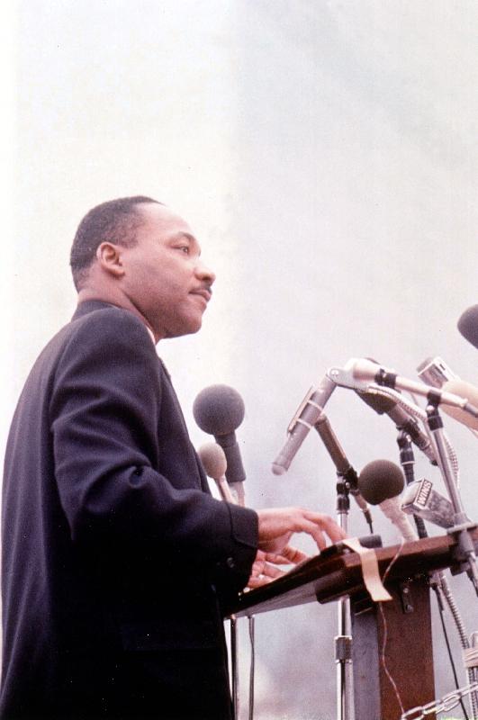 Martin Luther King American priest activist for Civil Right Movement black Americans od 