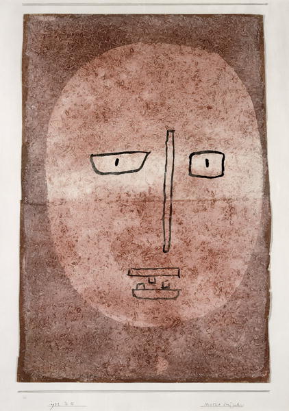 Mask with three teeth, 1932 (no 215) (w/c on primed paper on cardboard)  od 