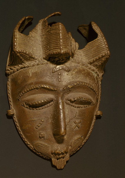 Maske, Baule, Elfenbeinkueste / Bronze od 