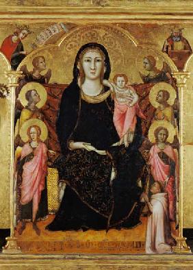 Madonna mit Kind, Engeln und Stifter
