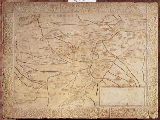 Map of the Mantuan territory, carved in low relief (marble) od 