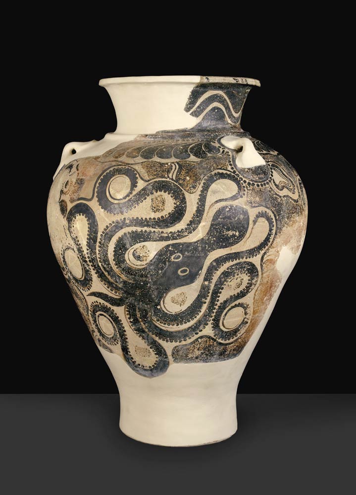 Pithos with octopus design, from Knossos, Crete, late Minoan period II, c.1450-1400 BC (painted eart od 