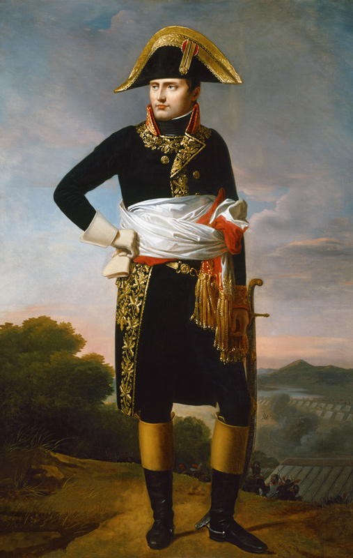 Portrait Of Napoleon, Standing Full Length, A Military Camp Beyond od 
