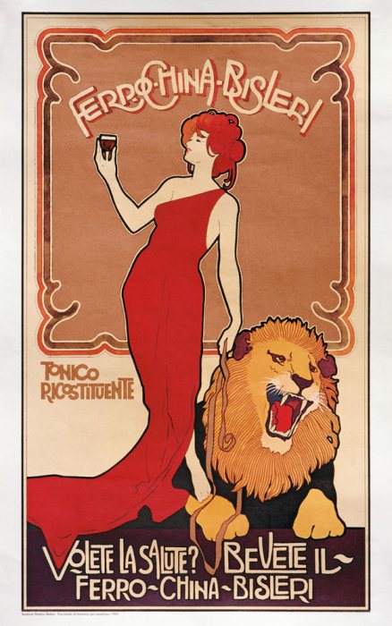 Poster advertising 'Bislieri Liqueur' od 