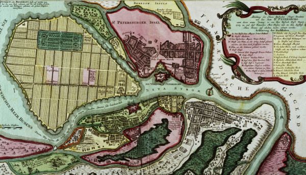 Plan of St. Petersburg 1728 od 