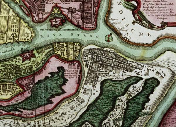 Plan of St. Petersburg 1728 od 