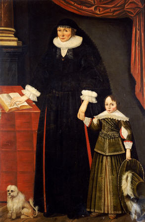 Portrait Of A Lady & A Young Boy, Perhaps Anne Bonham & Her Son, Hugh od 