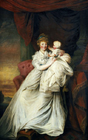 Portrait Of Eleanor, Countess Of Harborough, With Her Son Robert od 