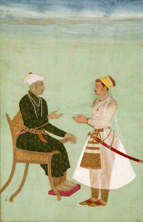 Portrait Of Marharja Jai Singh Of Amber (Ruled 1625-1667), Receiving His Son Ram Singh od 