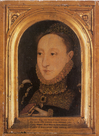 Portrait Of Queen Elizabeth I, Bust-Length, Holding A Prayer Book od 