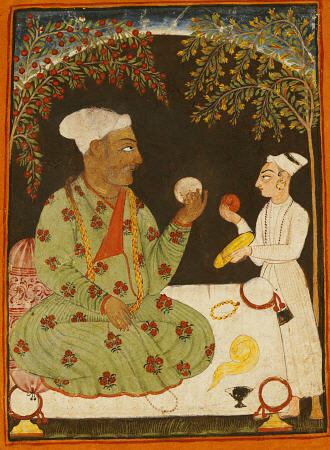 Portrait Of Raja Dhiraj Pal Of Basholi od 